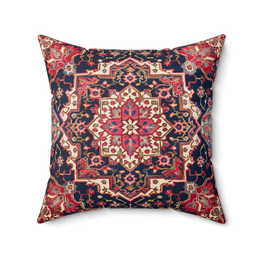 Turkish Rug Style Pillow, Boho Cushion, Moroccan Persian Pillow