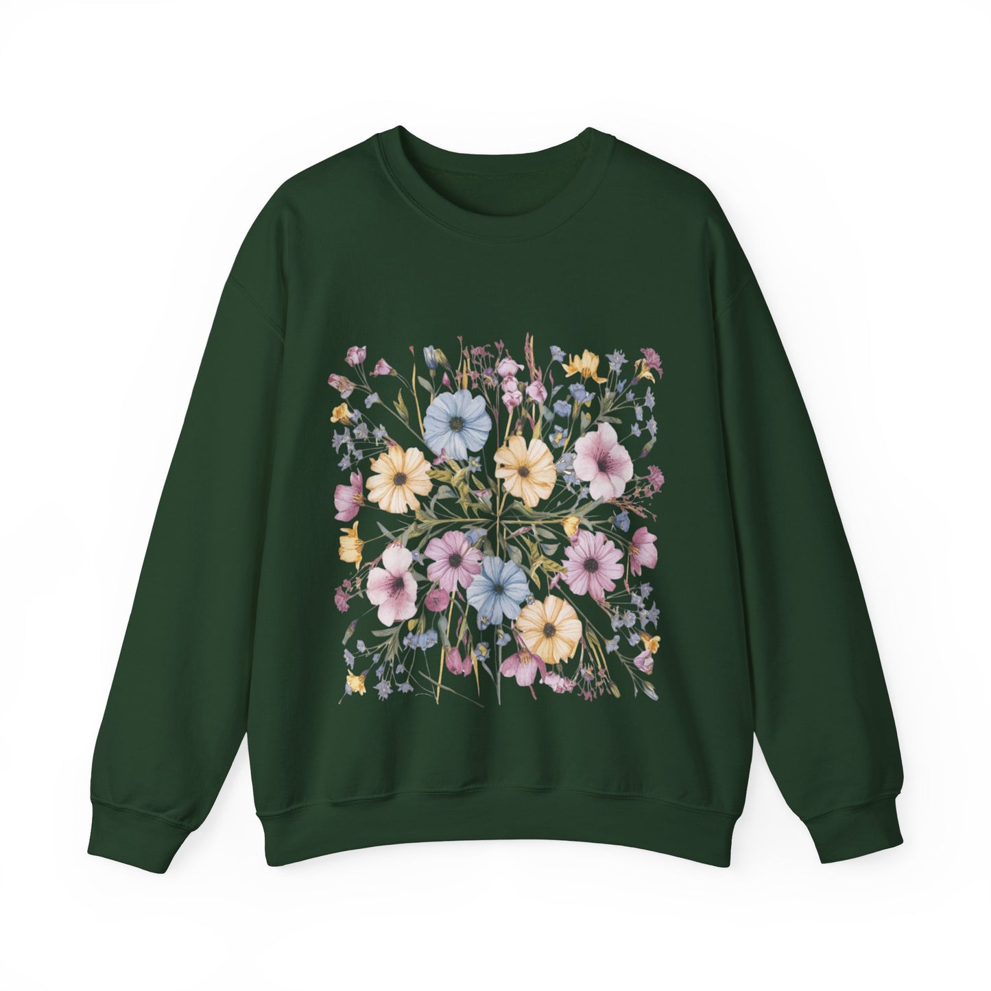 Flower Sweatshirts, Aesthetic Wildflower, Botanical Floral, Minimalist Sweatshirts for Women, Botanical Sweatshirt