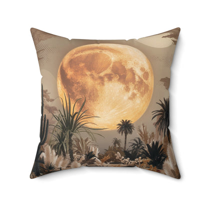 A captivating minimalist and surreal pillow that showcases a dreamy landscape