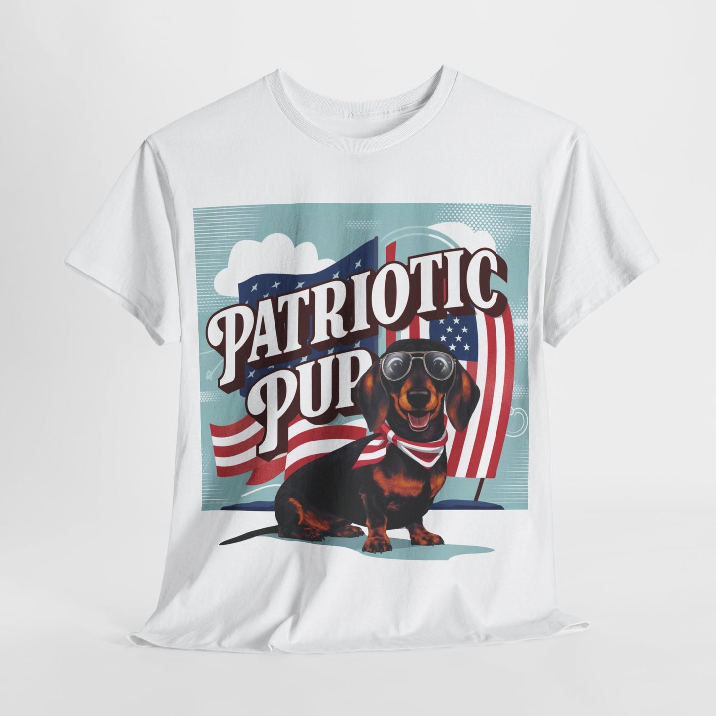 Retro Patriotic Pup T-Shirt, 4th of July Shirt, Fourth of July Shirt, American Dog Mama Shirt, Patriotic Dog Mom Shirt, Independence Day