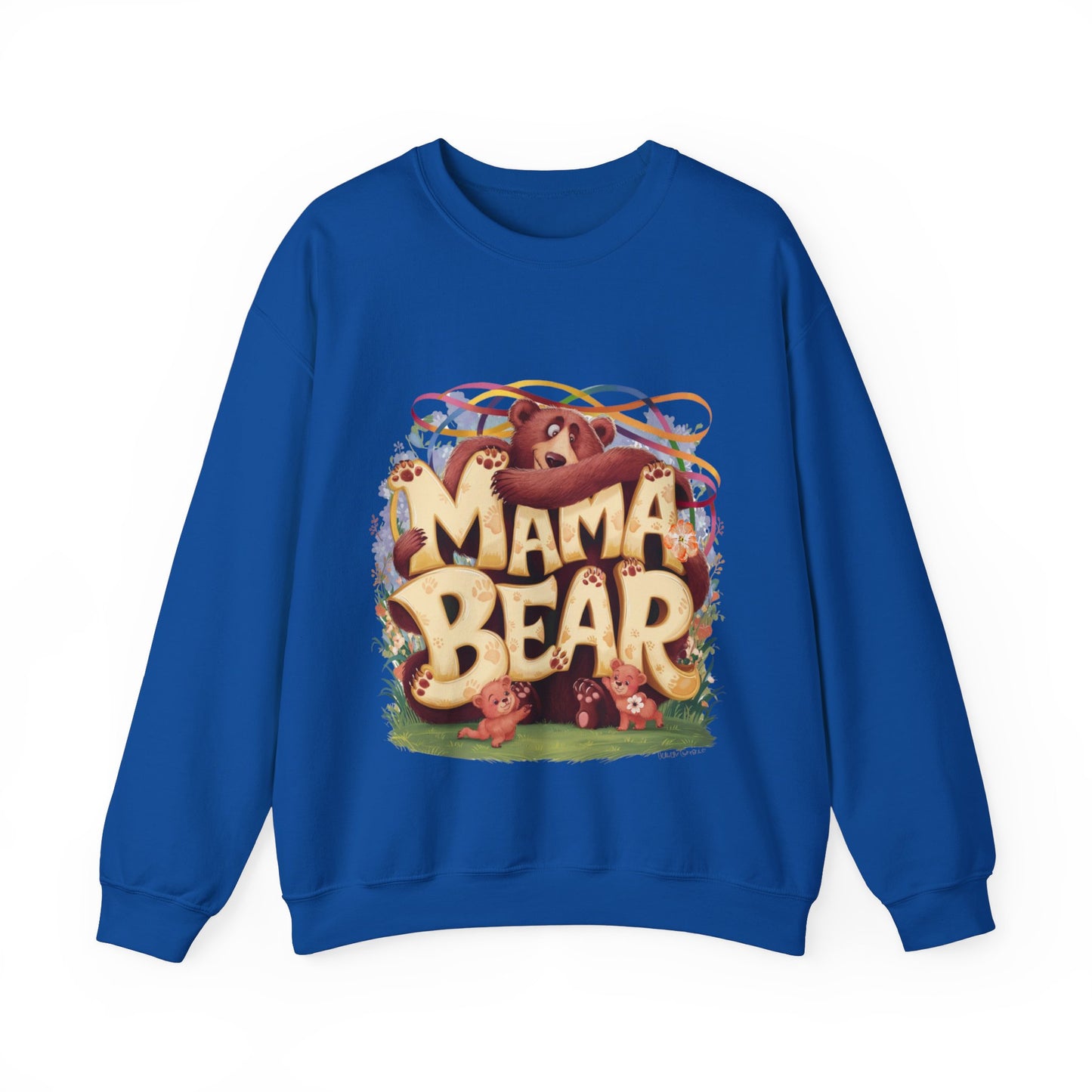 Sweatshirt Mama bear watches 2 children, mother day, new beby.