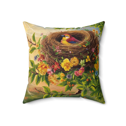 Pillow floral bird nest, loving mother