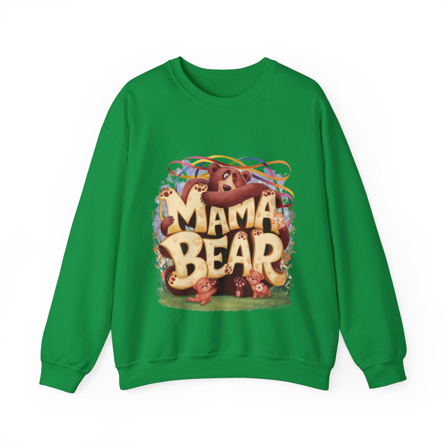 Sweatshirt Mama bear watches 2 children, mother day, new beby.