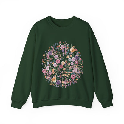 Wildflower Sweatshirt, Flower Sweatshirt, Gift for Women, Ladies Sweatshirt, Flowers Lover Shirt, Wild Flowers Shirt, Floral Sweatshirt