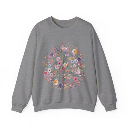 Wildflower Sweatshirt, Flower Sweatshirt, Gift for Women, Ladies Sweatshirt, Flowers Lover Shirt, Wild Flowers Shirt, Floral Sweatshirt