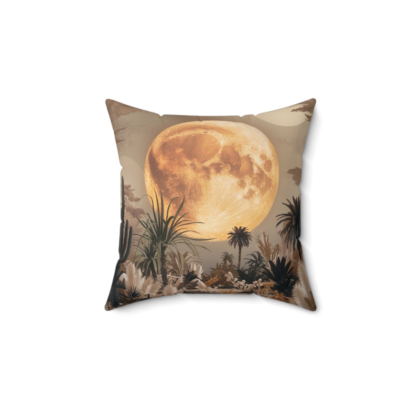 A captivating minimalist and surreal pillow that showcases a dreamy landscape