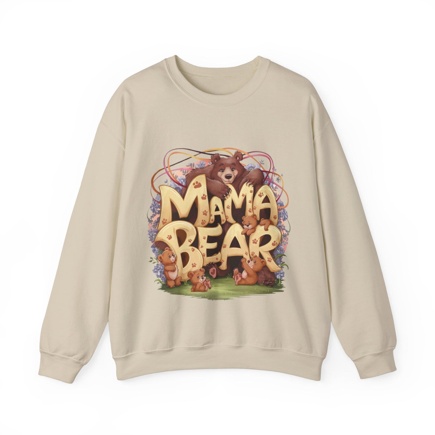 Sweatshirt Mama bear watches 4 children, mother day, new beby.