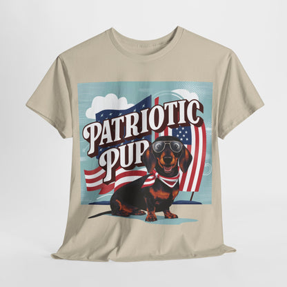 Retro Patriotic Pup T-Shirt, 4th of July Shirt, Fourth of July Shirt, American Dog Mama Shirt, Patriotic Dog Mom Shirt, Independence Day