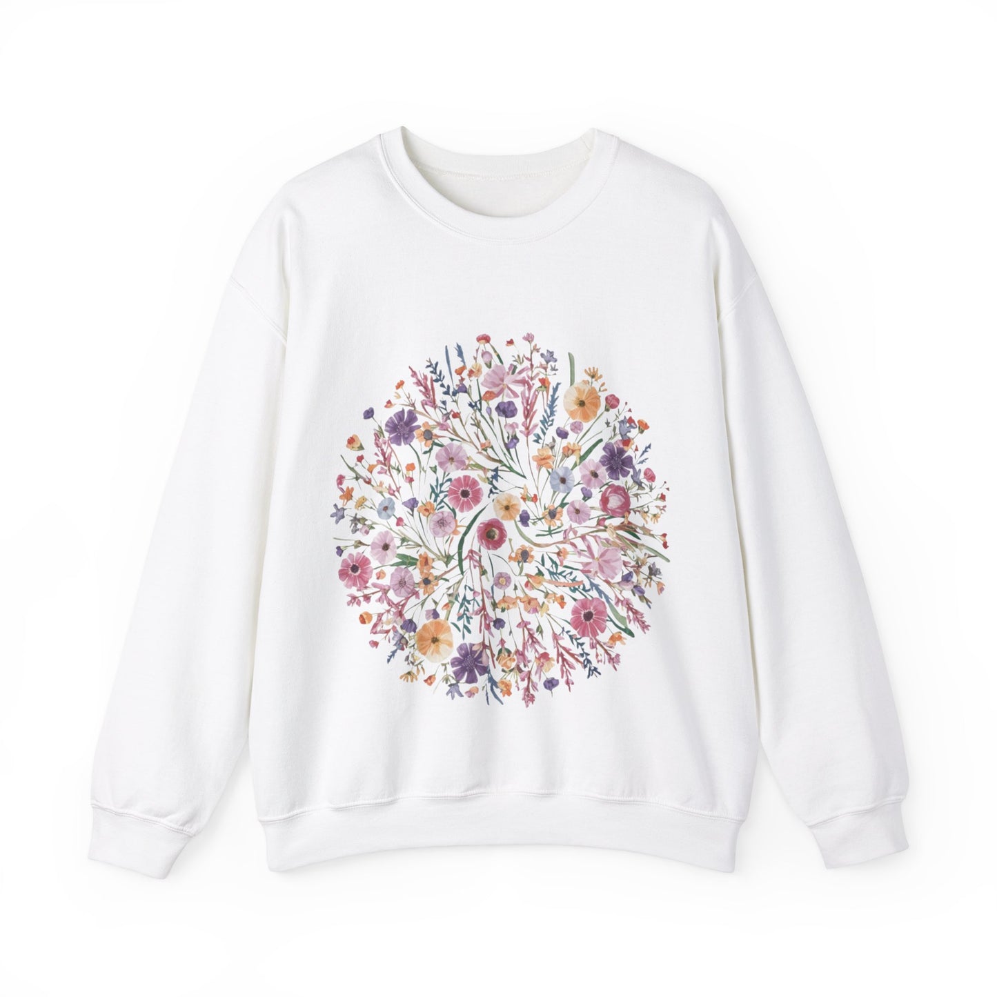 Wildflower Sweatshirt, Flower Sweatshirt, Gift for Women, Ladies Sweatshirt, Flowers Lover Shirt, Wild Flowers Shirt, Floral Sweatshirt