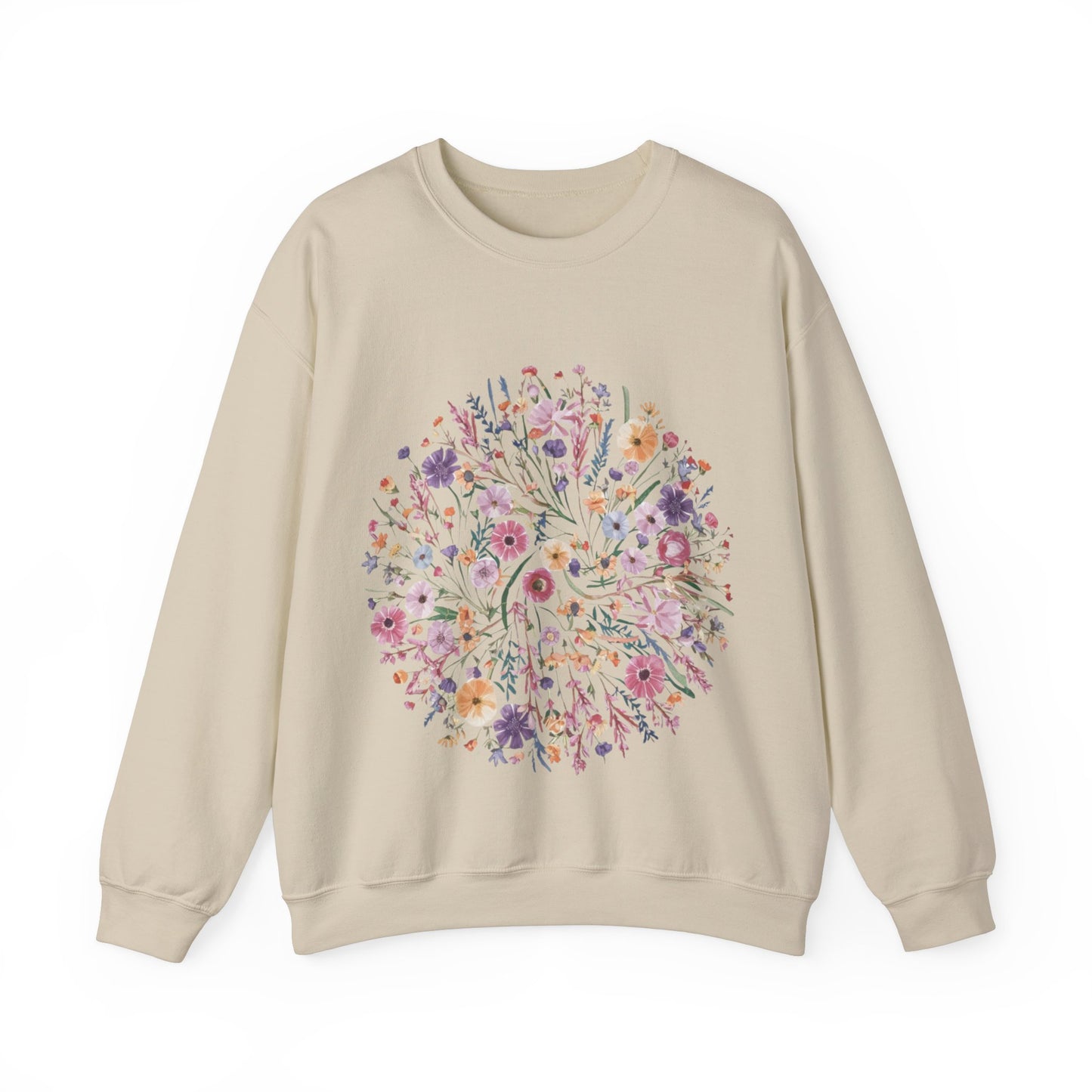 Wildflower Sweatshirt, Flower Sweatshirt, Gift for Women, Ladies Sweatshirt, Flowers Lover Shirt, Wild Flowers Shirt, Floral Sweatshirt