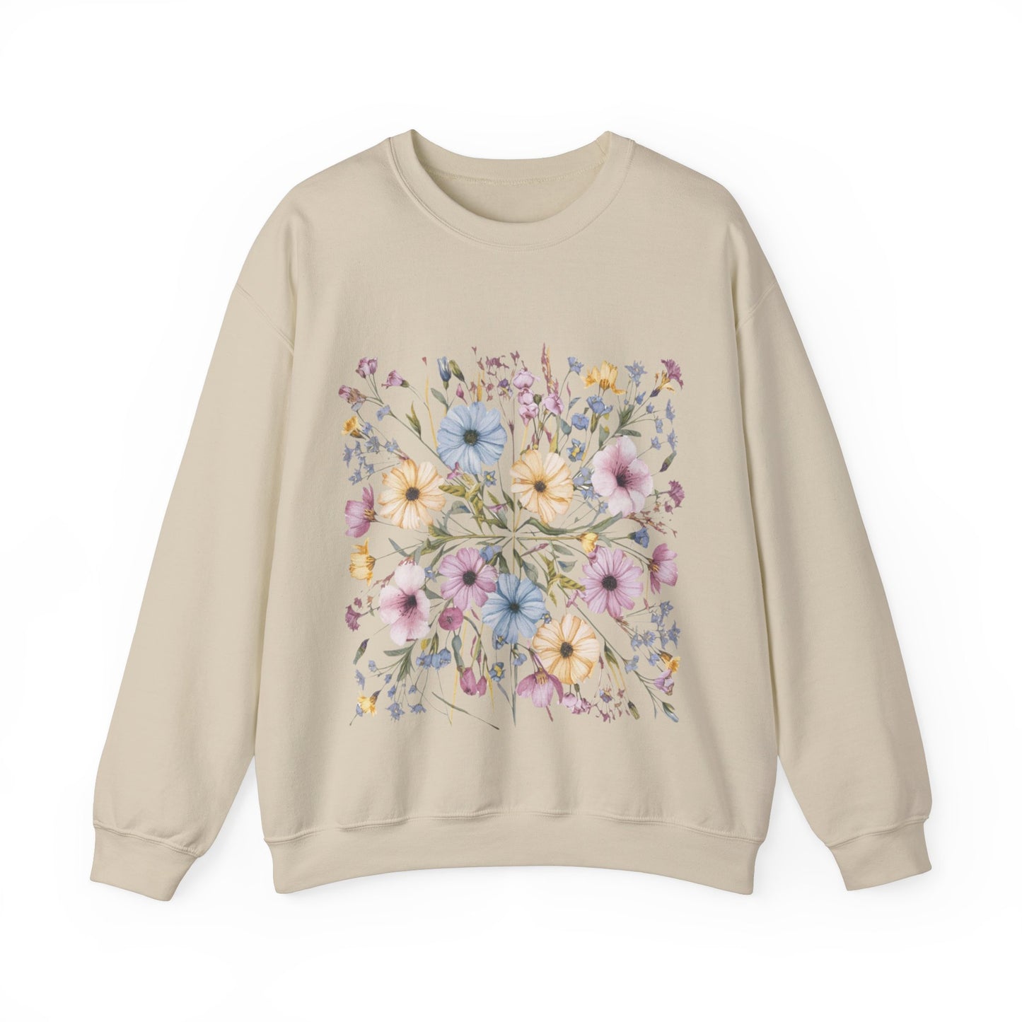 Flower Sweatshirts, Aesthetic Wildflower, Botanical Floral, Minimalist Sweatshirts for Women, Botanical Sweatshirt