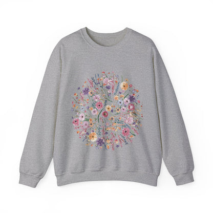 Wildflower Sweatshirt, Flower Sweatshirt, Gift for Women, Ladies Sweatshirt, Flowers Lover Shirt, Wild Flowers Shirt, Floral Sweatshirt