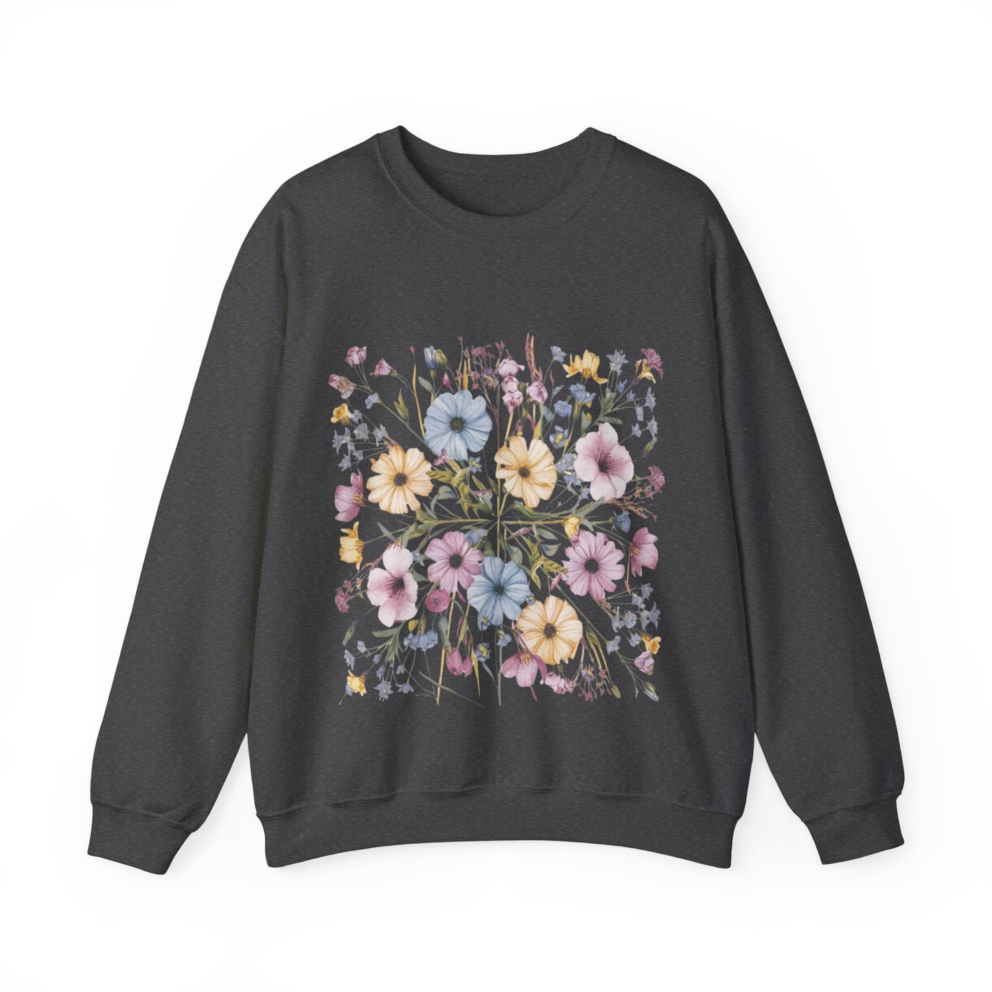 Flower Sweatshirts, Aesthetic Wildflower, Botanical Floral, Minimalist Sweatshirts for Women, Botanical Sweatshirt