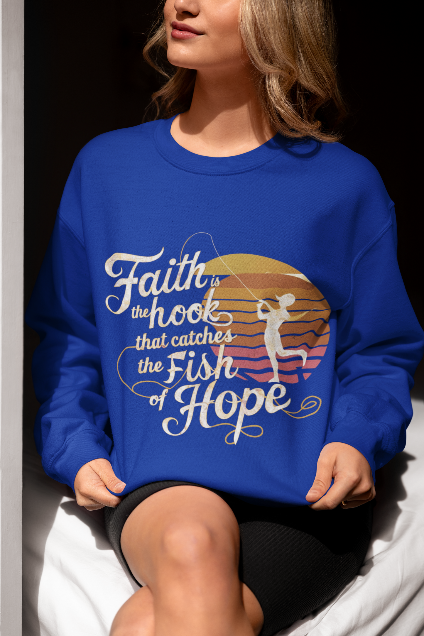 Hope's Catch: Faith-Inspired Sweatshirt